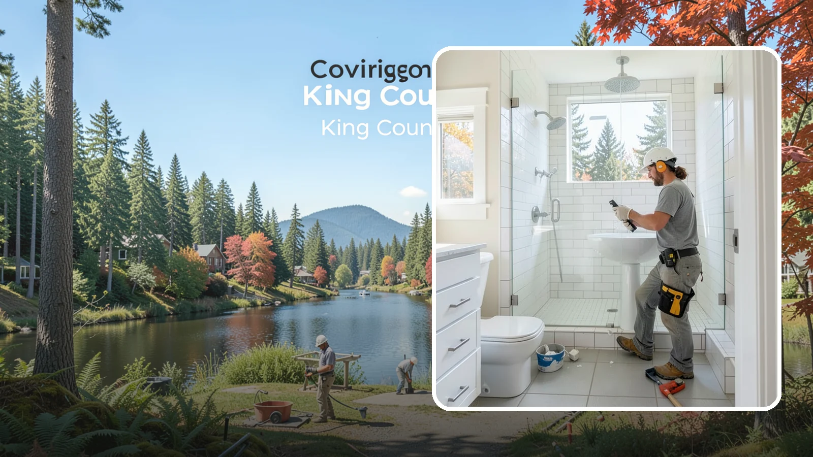 Tile Shower Installation in Covington, King County, WA - A tile shower installation surrounds your bathing space in custom, waterproof tilework.