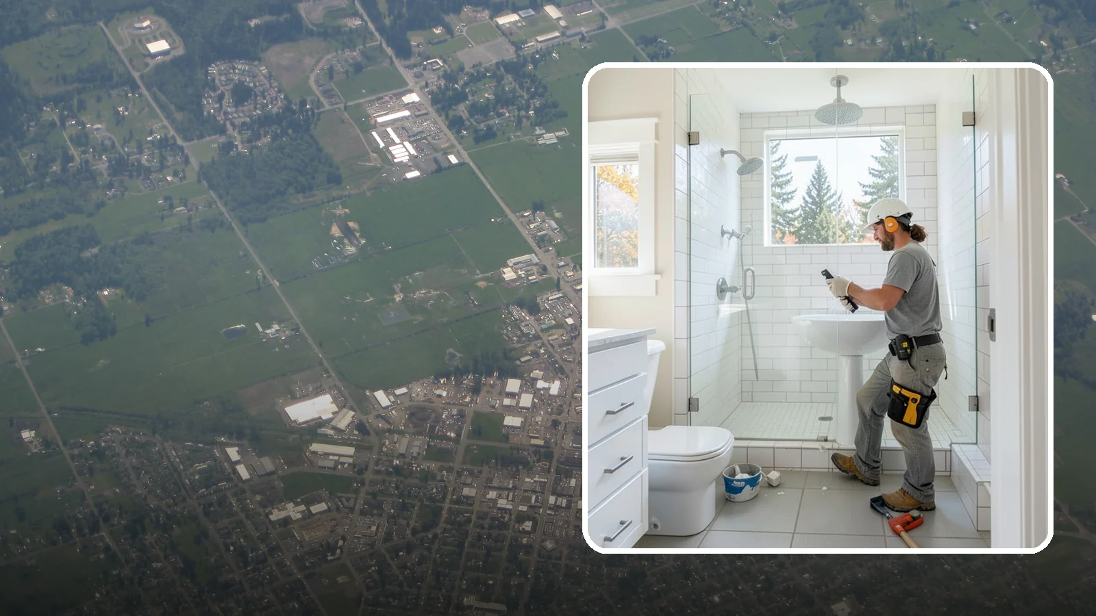 Tile Shower Installation in Enumclaw, King County, WA - A tile shower installation surrounds your bathing space in custom, waterproof tilework.