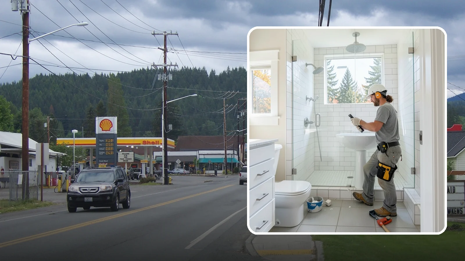 Tile Shower Installation in Granite Falls, Snohomish County, WA - A tile shower installation surrounds your bathing space in custom, waterproof tilework.