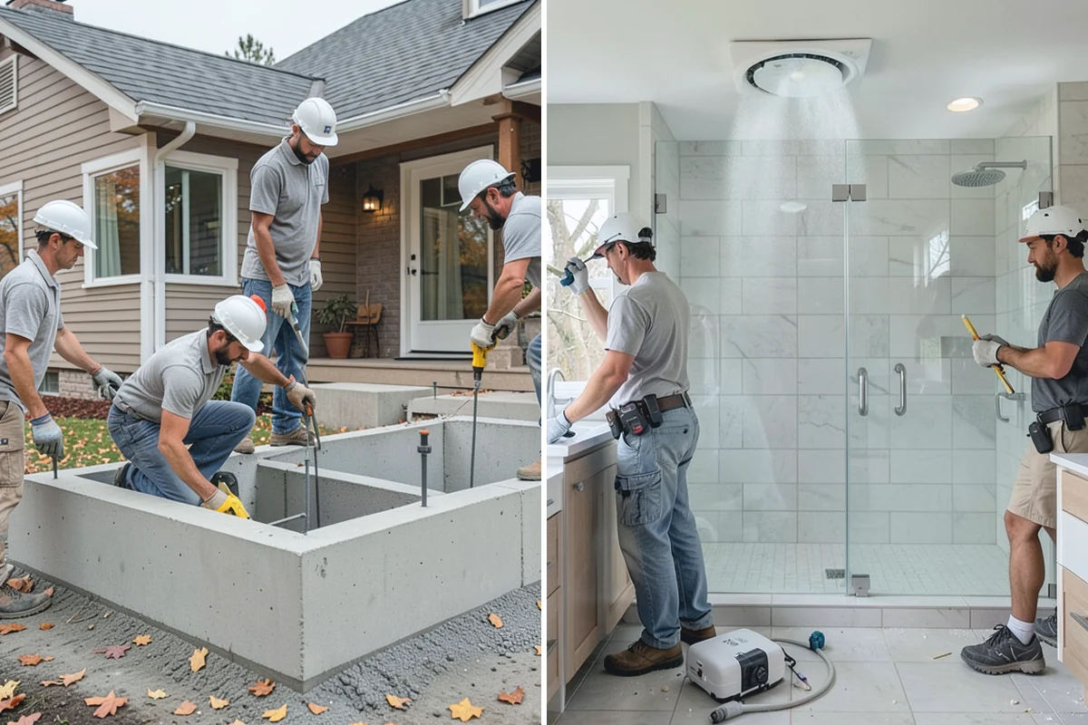 Tile Shower Installation in Hamilton, Skagit County, WA - Frame and waterproof the shower walls