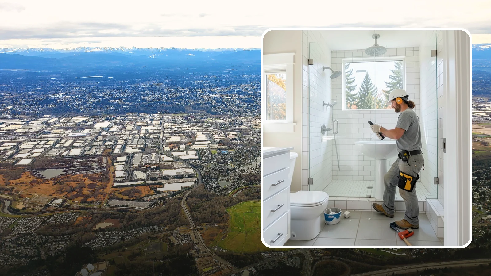 Tile Shower Installation in Kent, King County, WA - A tile shower installation surrounds your bathing space in custom, waterproof tilework.