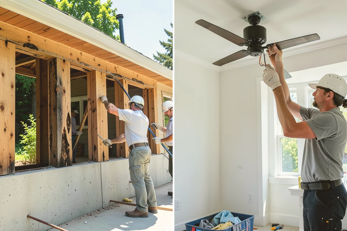 Tile Shower Installation in Kent, King County, WA - Frame and waterproof the shower walls
