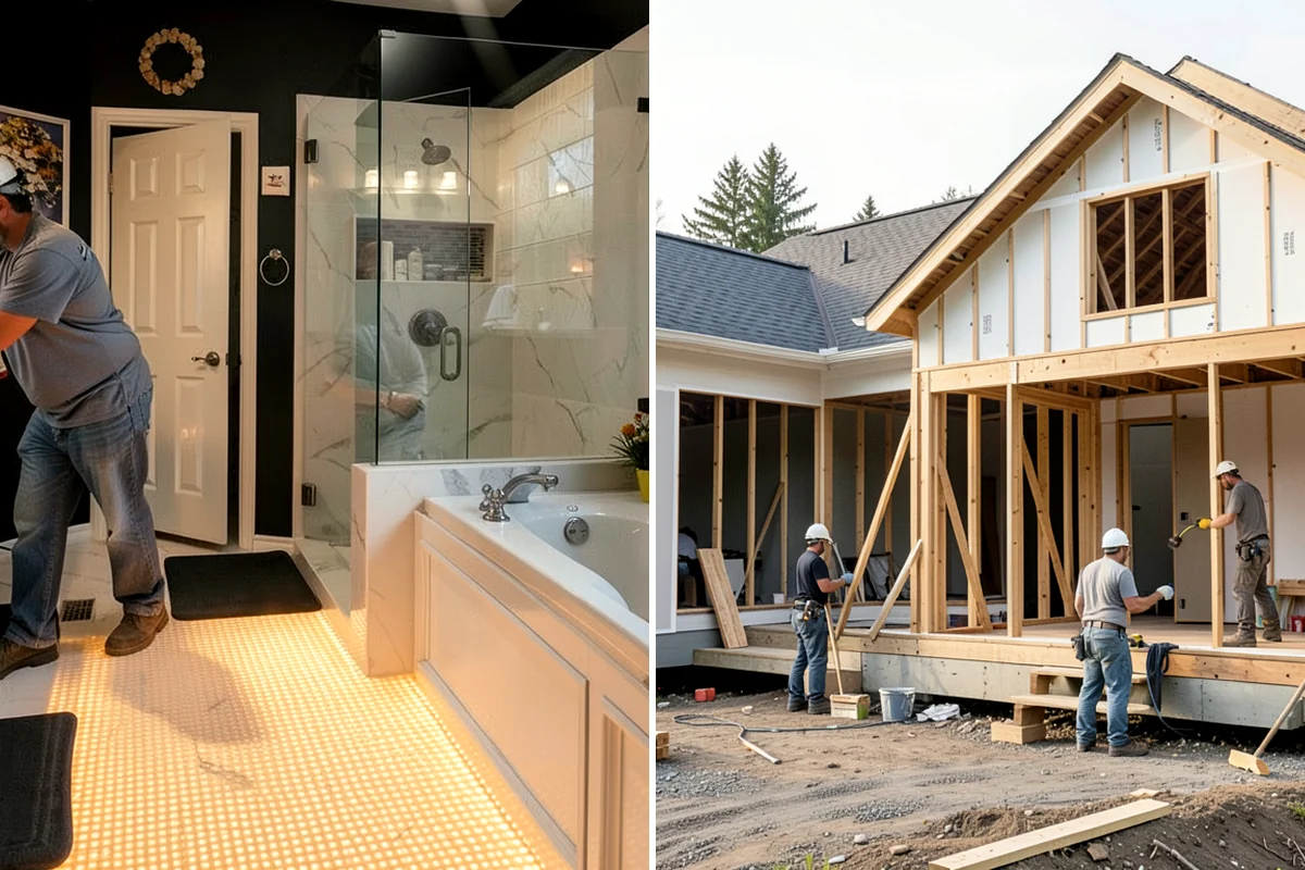 Tile Shower Installation in Lakewood, Pierce County, WA - Frame and waterproof the shower walls
