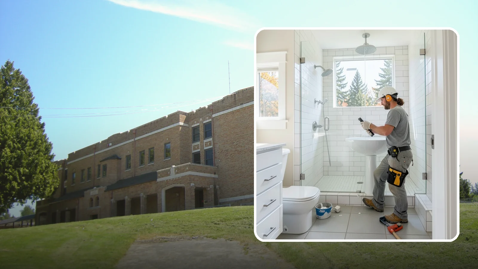 Tile Shower Installation in Maple Valley, King County, WA - A tile shower installation surrounds your bathing space in custom, waterproof tilework.
