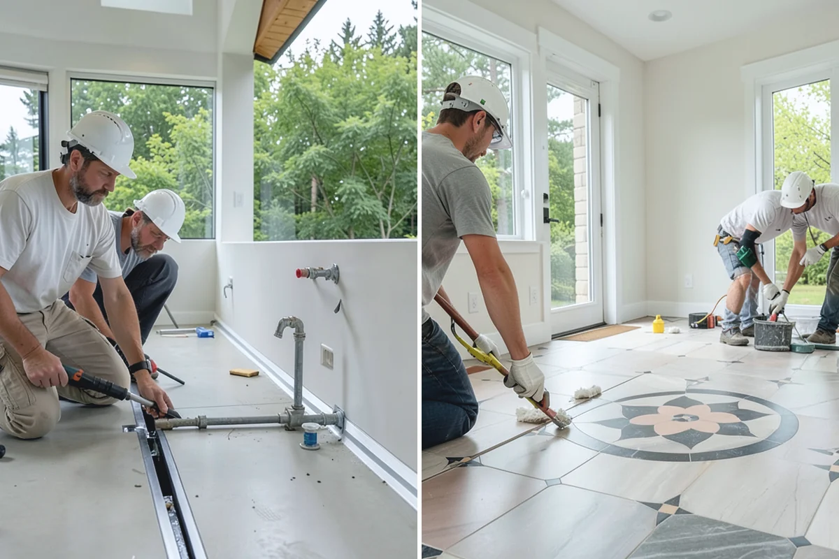 Tile Shower Installation in Marysville, Snohomish County, WA - Frame and waterproof the shower walls