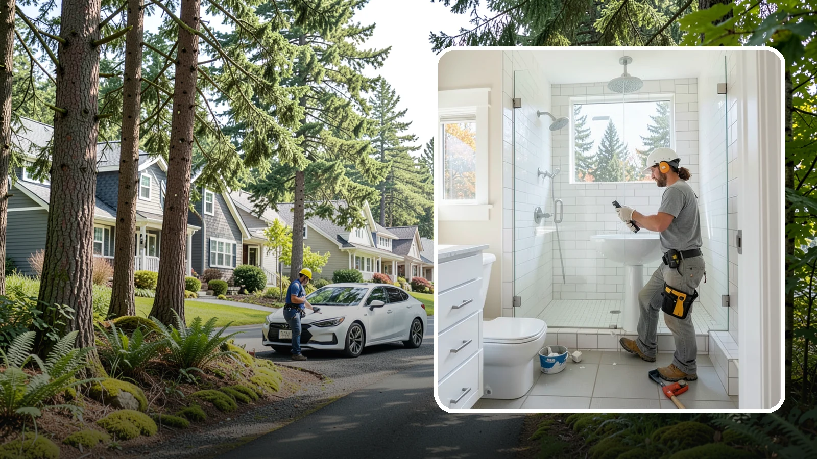 Tile Shower Installation in Normandy Park, King County, WA - A tile shower installation surrounds your bathing space in custom, waterproof tilework.