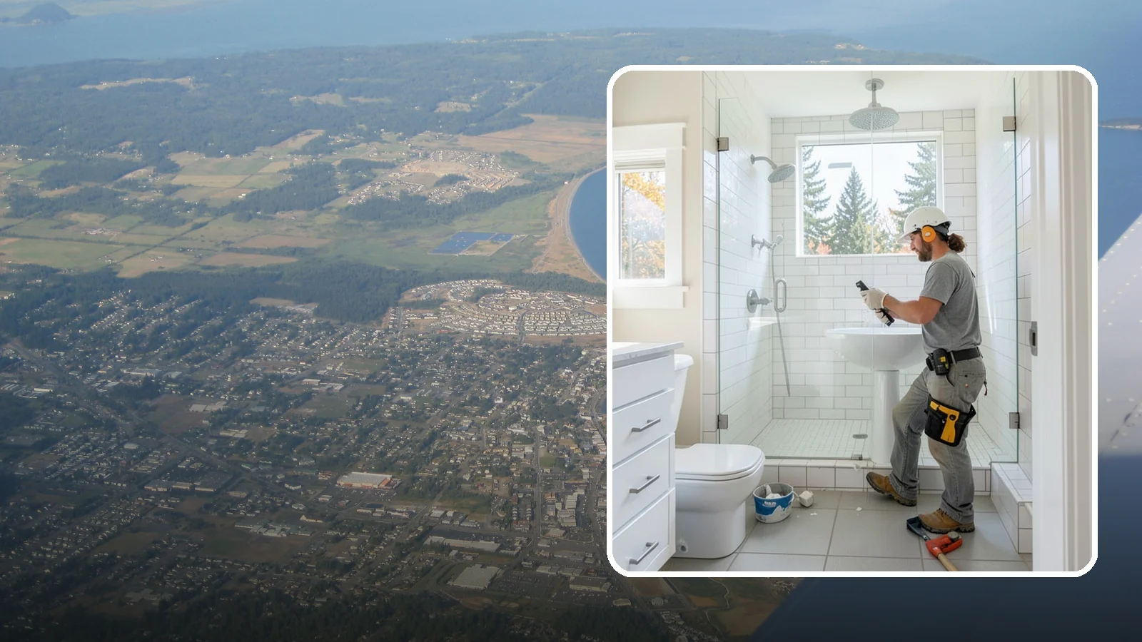 Tile Shower Installation in Oak Harbor, Island County, WA - A tile shower installation surrounds your bathing space in custom, waterproof tilework.