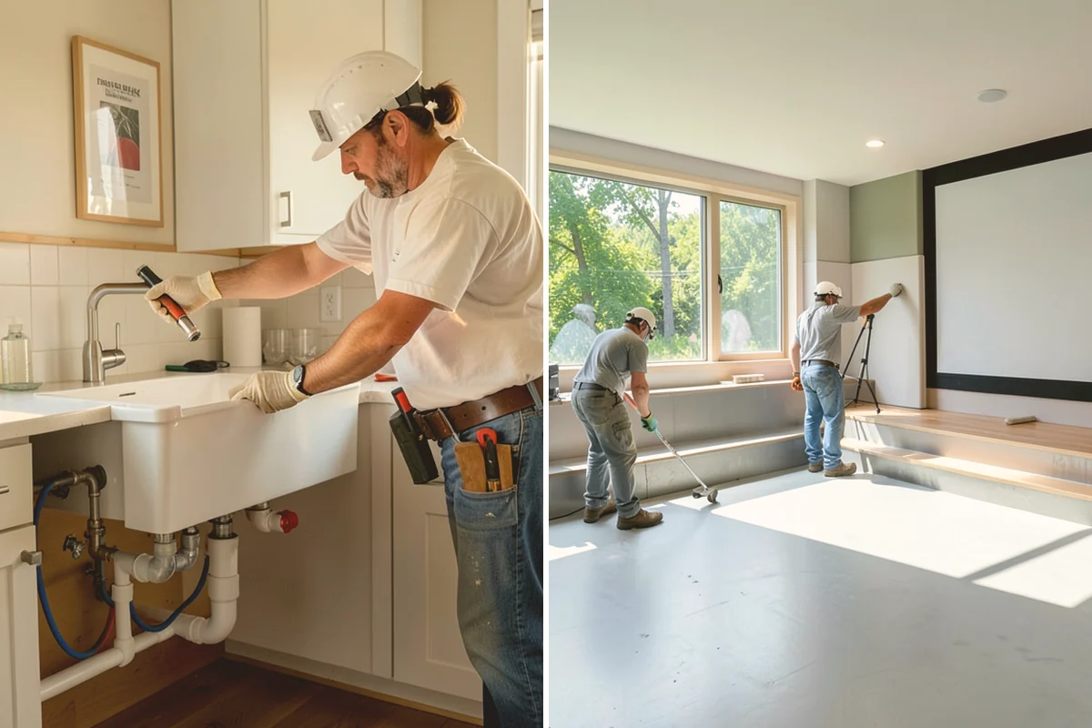 Tile Shower Installation in Sammamish, King County, WA - Frame and waterproof the shower walls