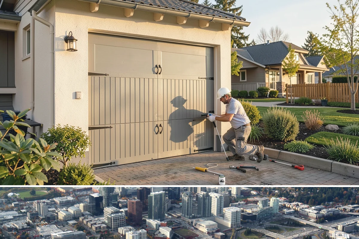 Timber Retaining Wall in Bellevue, King County, WA - Timber walls are best installed in drier weather so the base and backfill compact well, typically late spring through early fall.