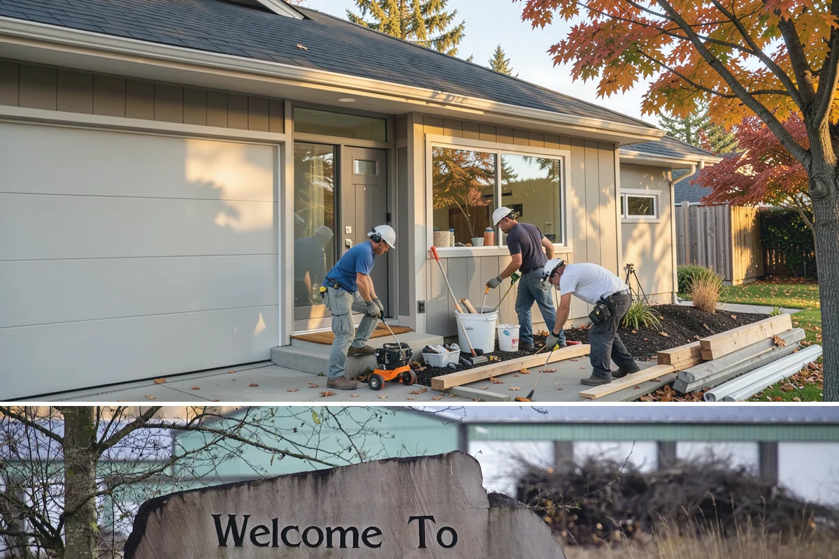 Timber Retaining Wall in Buckley, Pierce County, WA - Timber walls are best installed in drier weather so the base and backfill compact well, typically late spring through early fall.