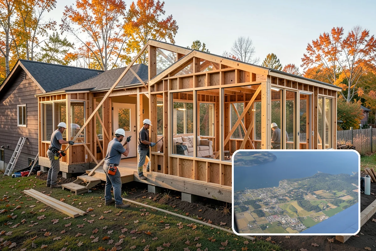 Timber Retaining Wall in Coupeville, Island County, WA - Economical option for shorter walls and terraces
