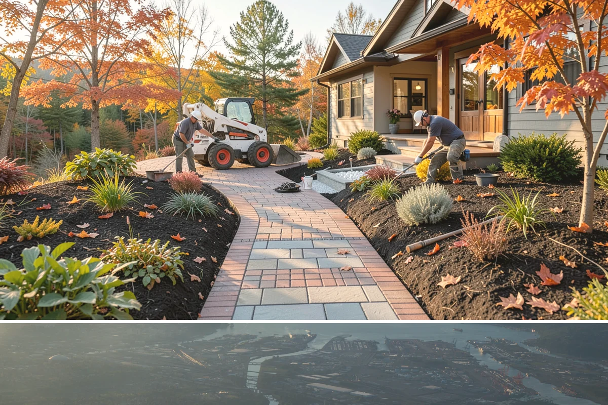 Timber Retaining Wall in Fife, Pierce County, WA - Timber walls are best installed in drier weather so the base and backfill compact well, typically late spring through early fall.