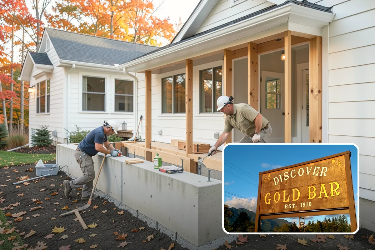 Timber Retaining Wall in Gold Bar, Snohomish County, WA - Economical option for shorter walls and terraces