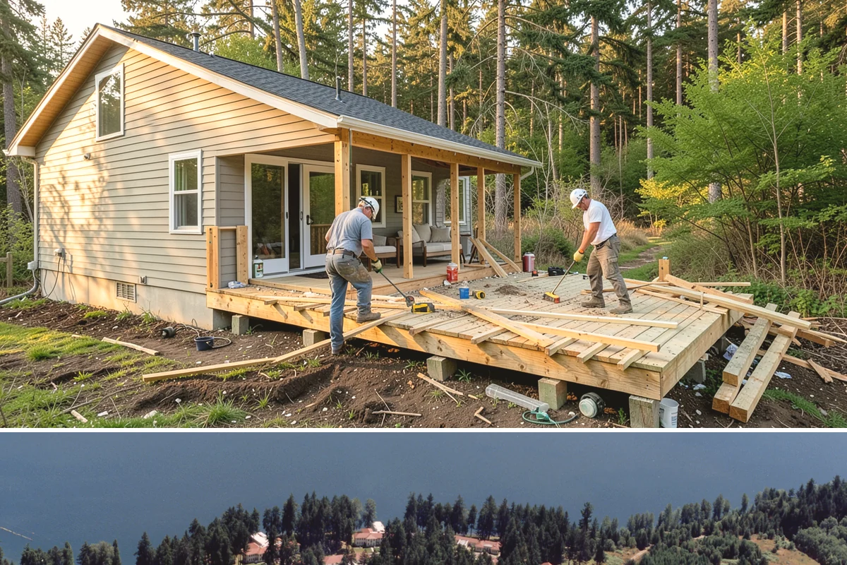 Timber Retaining Wall in Lakewood, Pierce County, WA - Timber walls are best installed in drier weather so the base and backfill compact well, typically late spring through early fall.