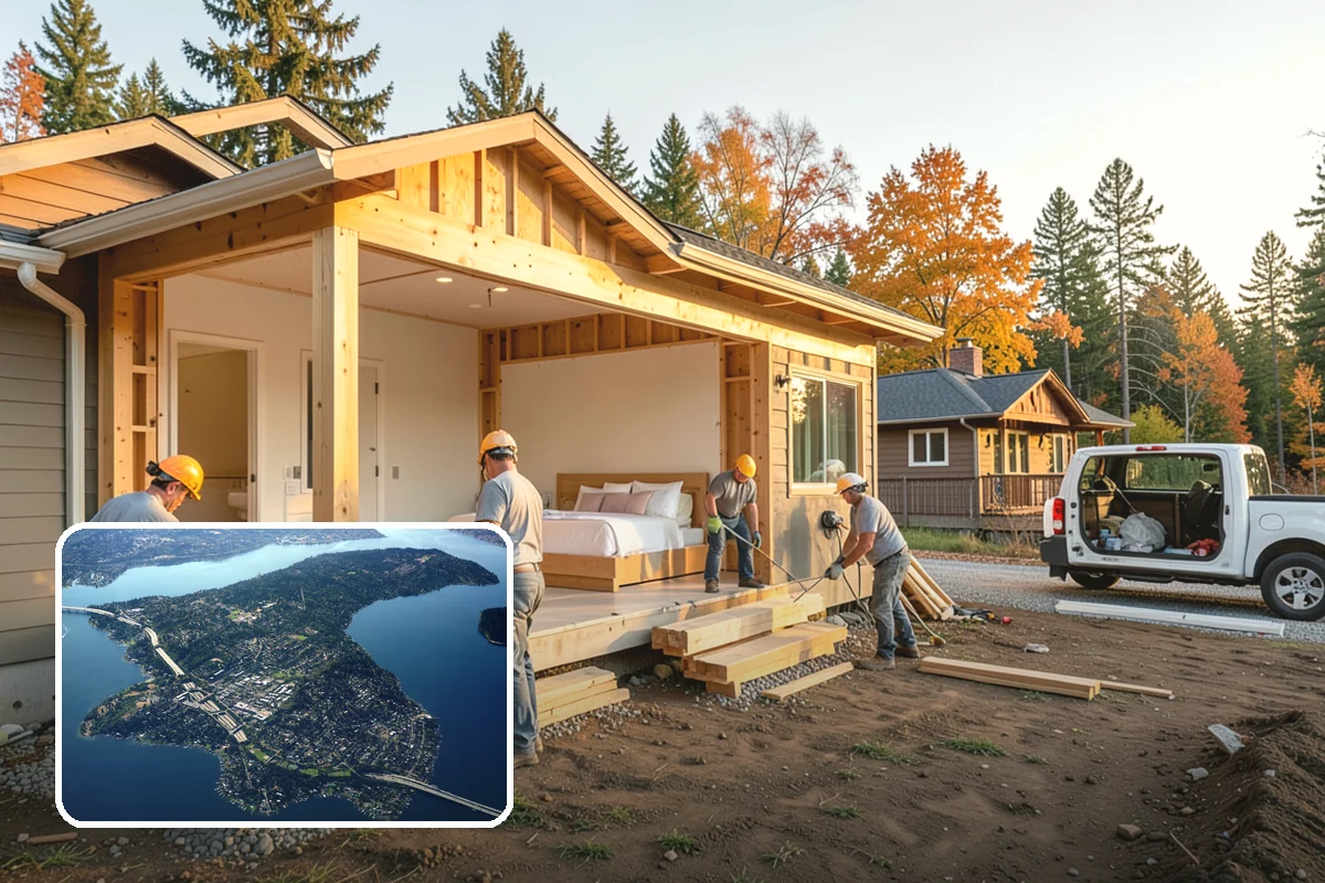 Timber Retaining Wall in Mercer Island, King County, WA - Economical option for shorter walls and terraces