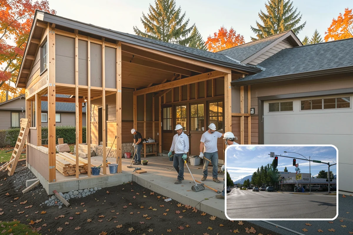 Timber Retaining Wall in North Bend, King County, WA - Economical option for shorter walls and terraces