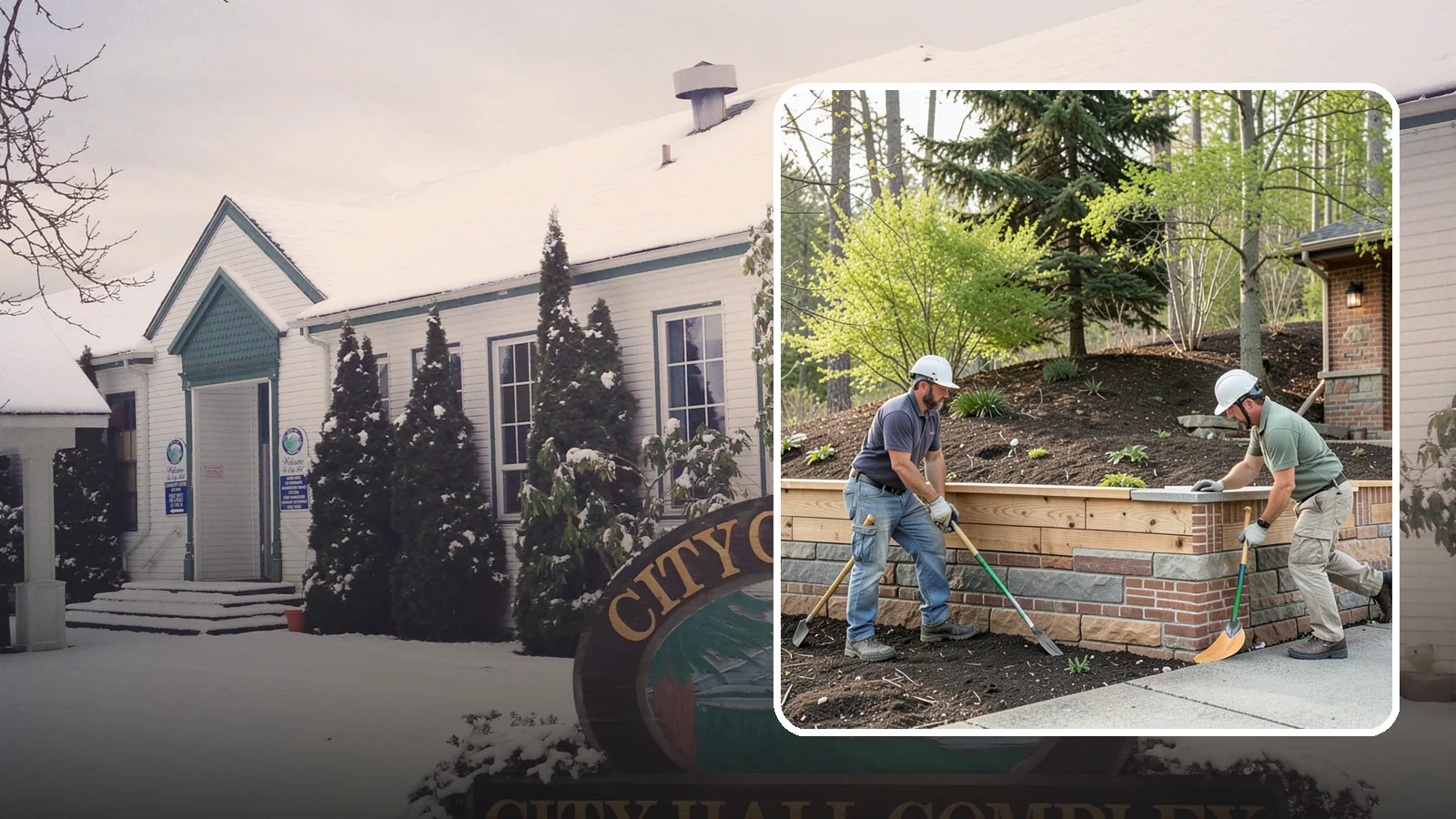 Timber Retaining Wall in Pacific, King County, WA - Building a retaining wall from pressure-treated timbers for an economical, warm-toned solution on moderate slopes.