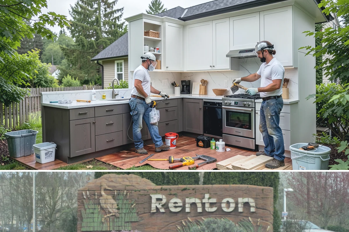 Timber Retaining Wall in Renton, King County, WA - Timber walls are best installed in drier weather so the base and backfill compact well, typically late spring through early fall.