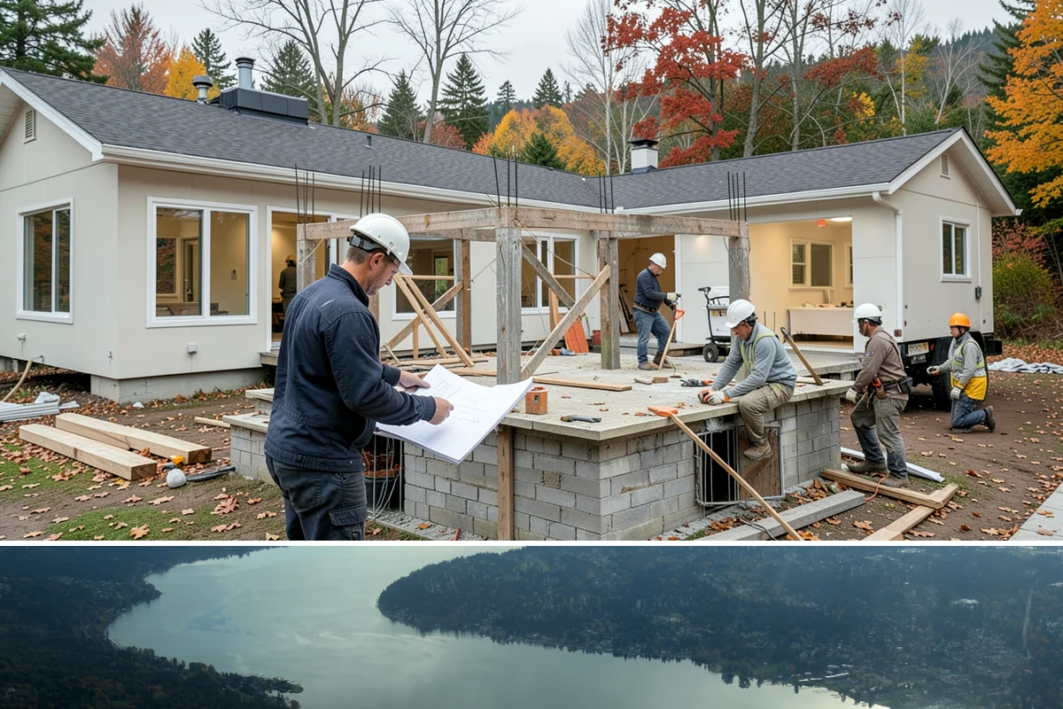 Timber Retaining Wall in Sammamish, King County, WA - Timber walls are best installed in drier weather so the base and backfill compact well, typically late spring through early fall.