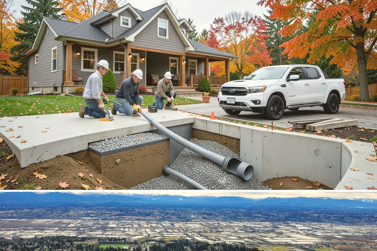 Timber Retaining Wall in SeaTac, King County, WA - Timber walls are best installed in drier weather so the base and backfill compact well, typically late spring through early fall.