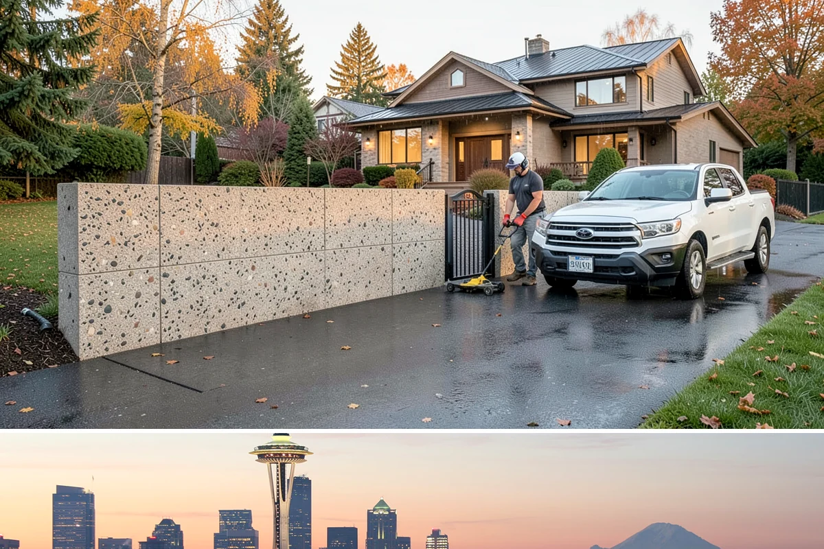 Timber Retaining Wall in Seattle, King County, WA - Timber walls are best installed in drier weather so the base and backfill compact well, typically late spring through early fall.