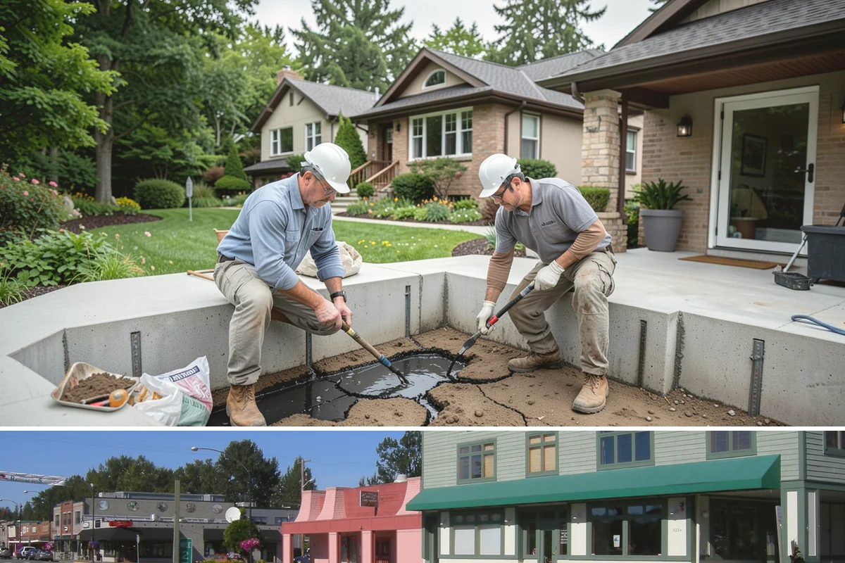 Timber Retaining Wall in Snoqualmie, King County, WA - Timber walls are best installed in drier weather so the base and backfill compact well, typically late spring through early fall.