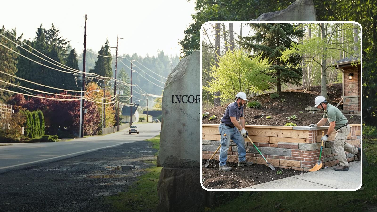 Timber Retaining Wall in Wilkeson, Pierce County, WA - Building a retaining wall from pressure-treated timbers for an economical, warm-toned solution on moderate slopes.