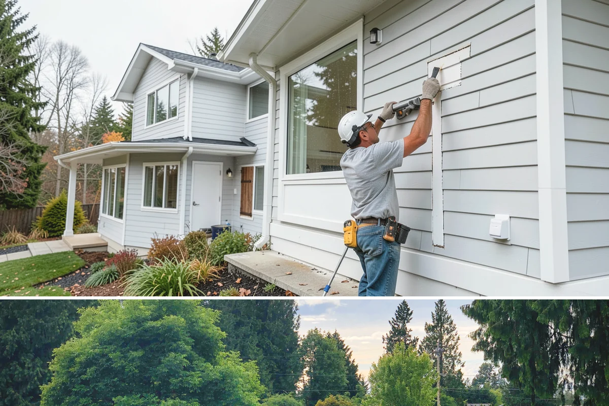 Tiny Home Construction in Bonney Lake, Pierce County, WA - Tiny home exterior construction is best completed in the drier months to keep the compact structure protected while it goes up.