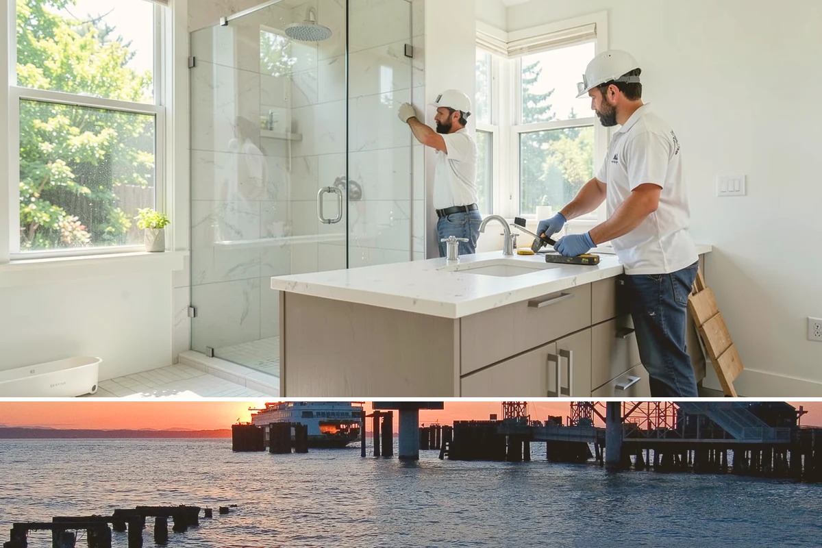 Tiny Home Construction in Edmonds, Snohomish County, WA - Tiny home exterior construction is best completed in the drier months to keep the compact structure protected while it goes up.