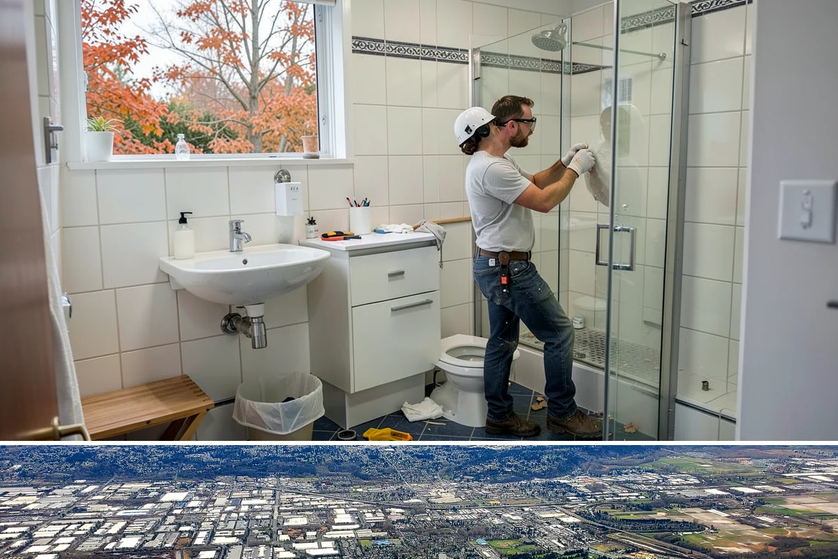 Tiny Home Construction in Kent, King County, WA - Tiny home exterior construction is best completed in the drier months to keep the compact structure protected while it goes up.