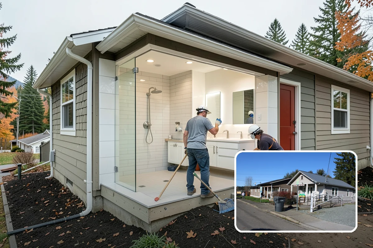 Tiny Home Construction in South Prairie, Pierce County, WA - A complete home in a compact footprint