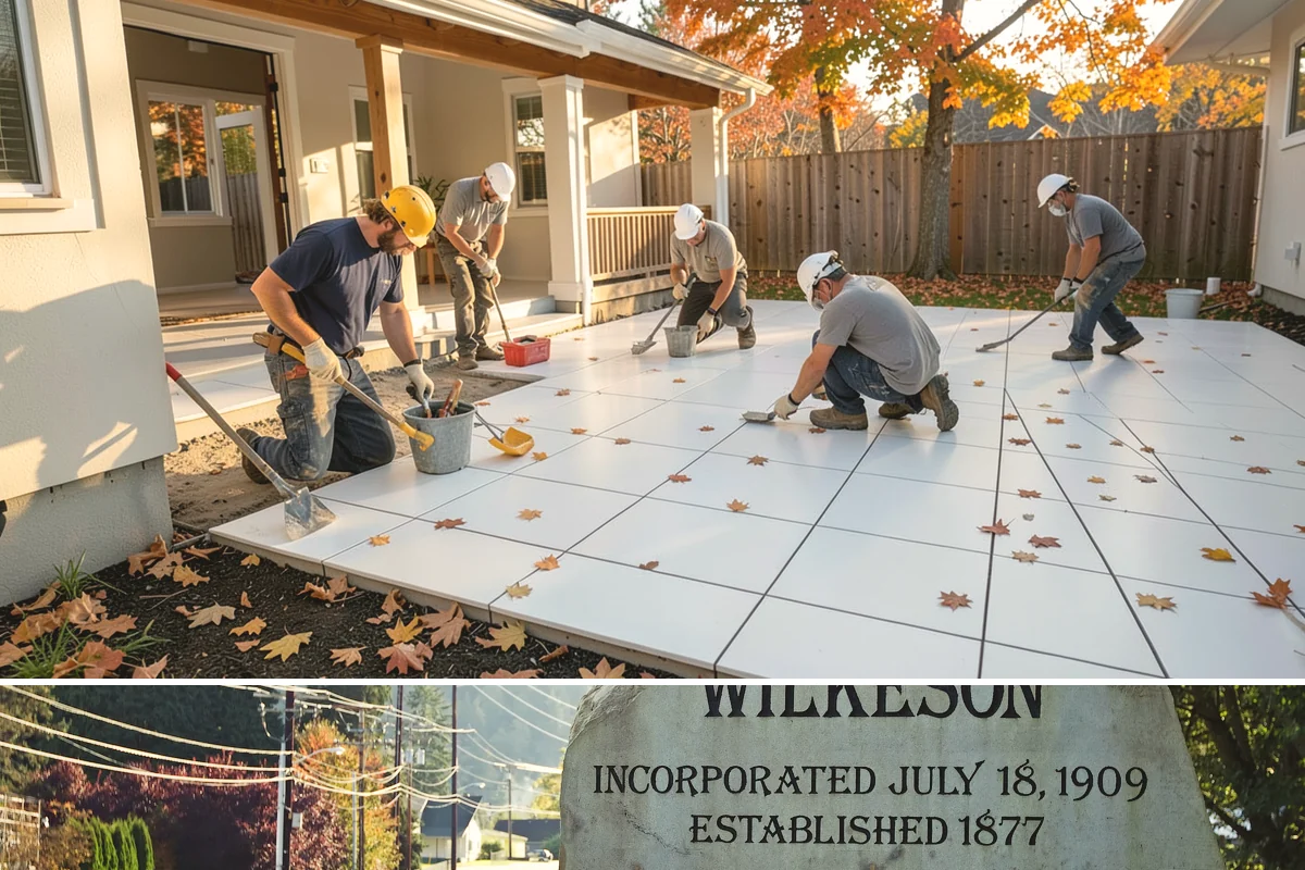 Tiny Home Construction in Wilkeson, Pierce County, WA - Tiny home exterior construction is best completed in the drier months to keep the compact structure protected while it goes up.