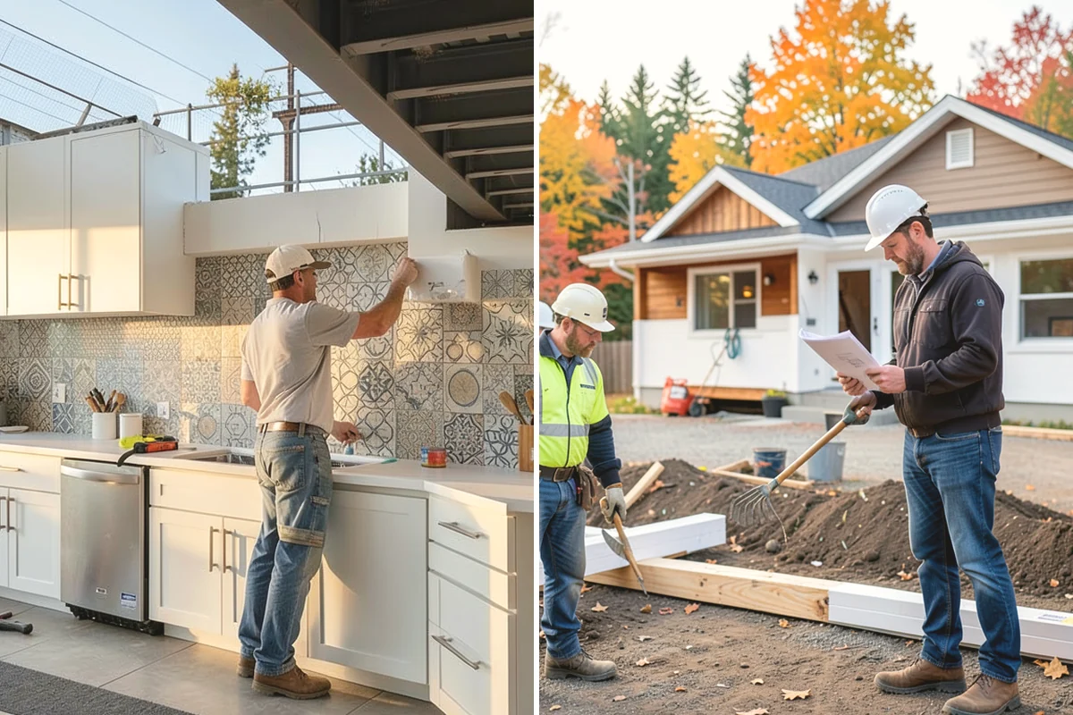 Toe Kick Installation in Burien, King County, WA - Measure the base cabinet recess