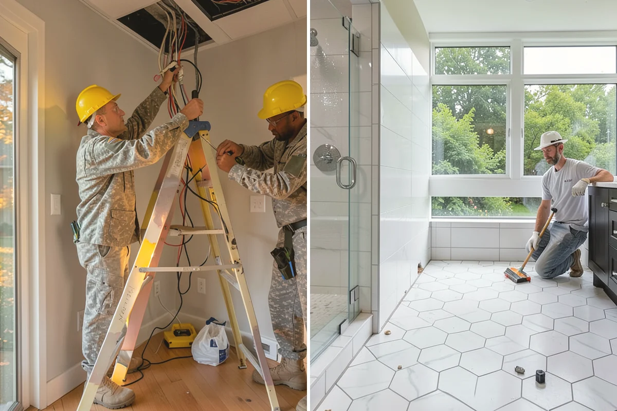 Toe Kick Installation in Burlington, Skagit County, WA - Measure the base cabinet recess