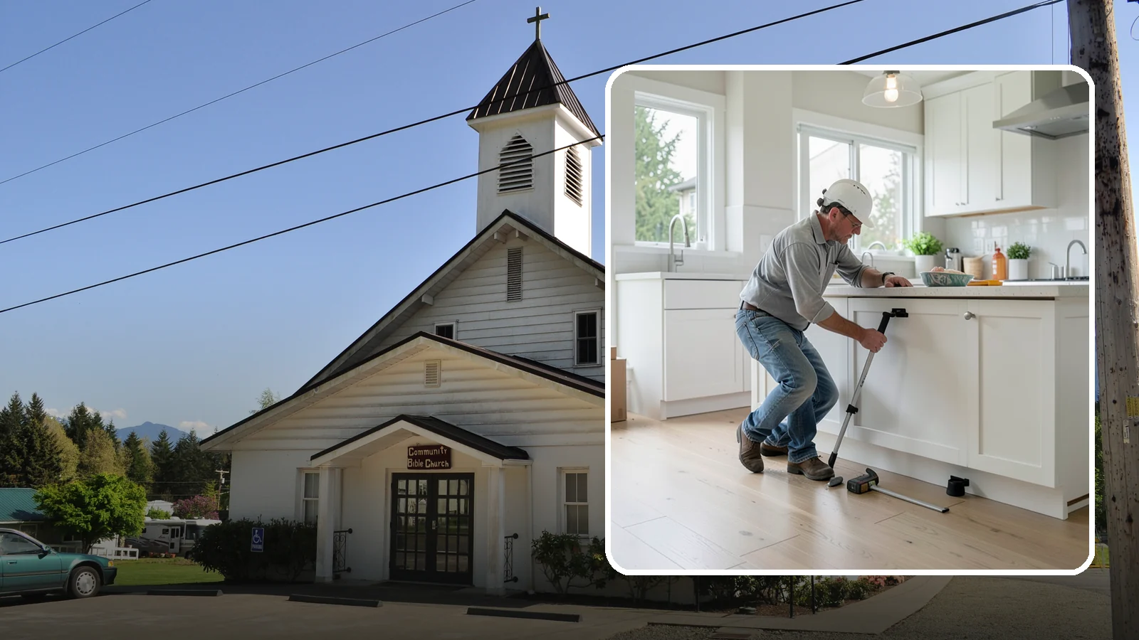 Toe Kick Installation in Concrete, Skagit County, WA - Installing or replacing the recessed toe-kick panels at the base of cabinets for a clean, finished look.