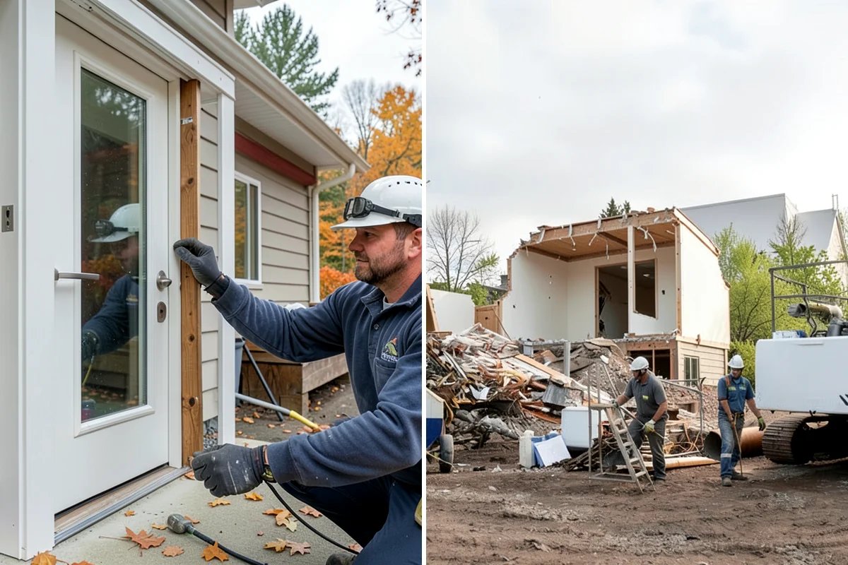 Toe Kick Installation in Fircrest, Pierce County, WA - Measure the base cabinet recess
