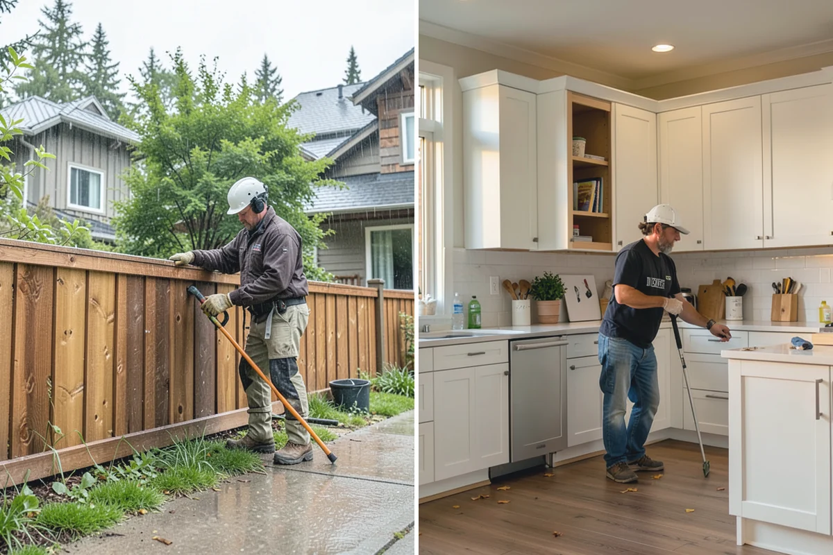 Toe Kick Installation in Granite Falls, Snohomish County, WA - Measure the base cabinet recess