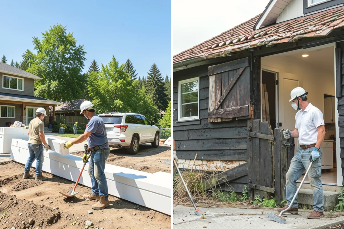 Toe Kick Installation in Lake Stevens, Snohomish County, WA - Measure the base cabinet recess