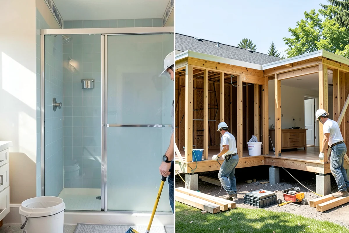 Toe Kick Installation in Lakewood, Pierce County, WA - Measure the base cabinet recess