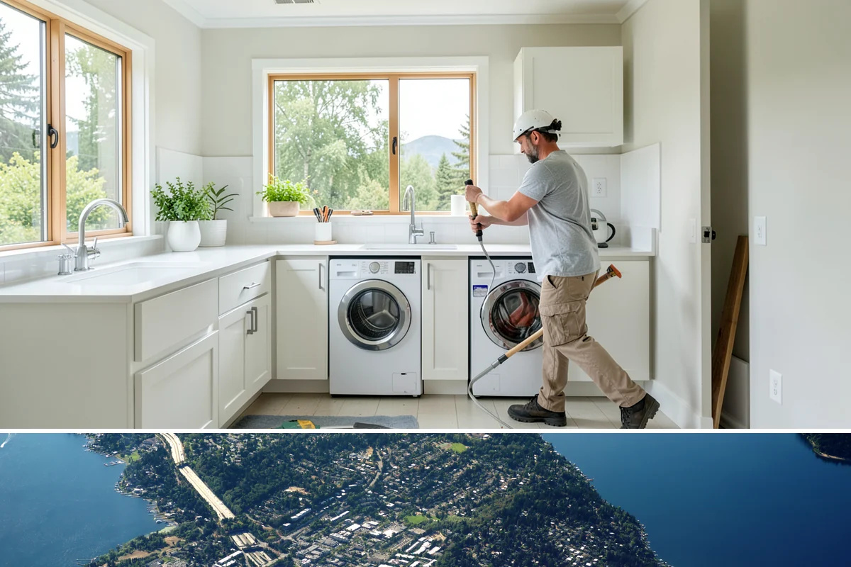 Toe Kick Installation in Mercer Island, King County, WA - Toe-kick work happens near the end of a cabinet install and carries no seasonal restrictions.