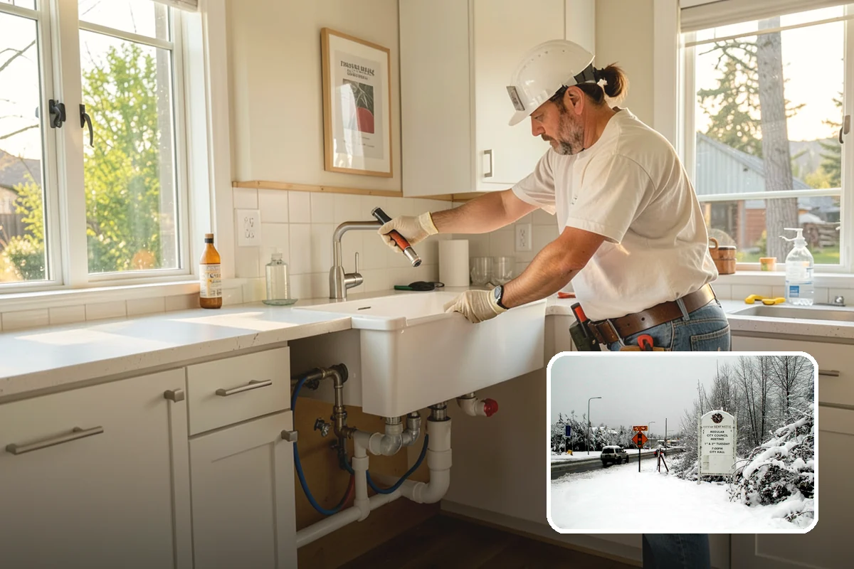 Toe Kick Installation in Newcastle, King County, WA - Clean, finished appearance at the cabinet base