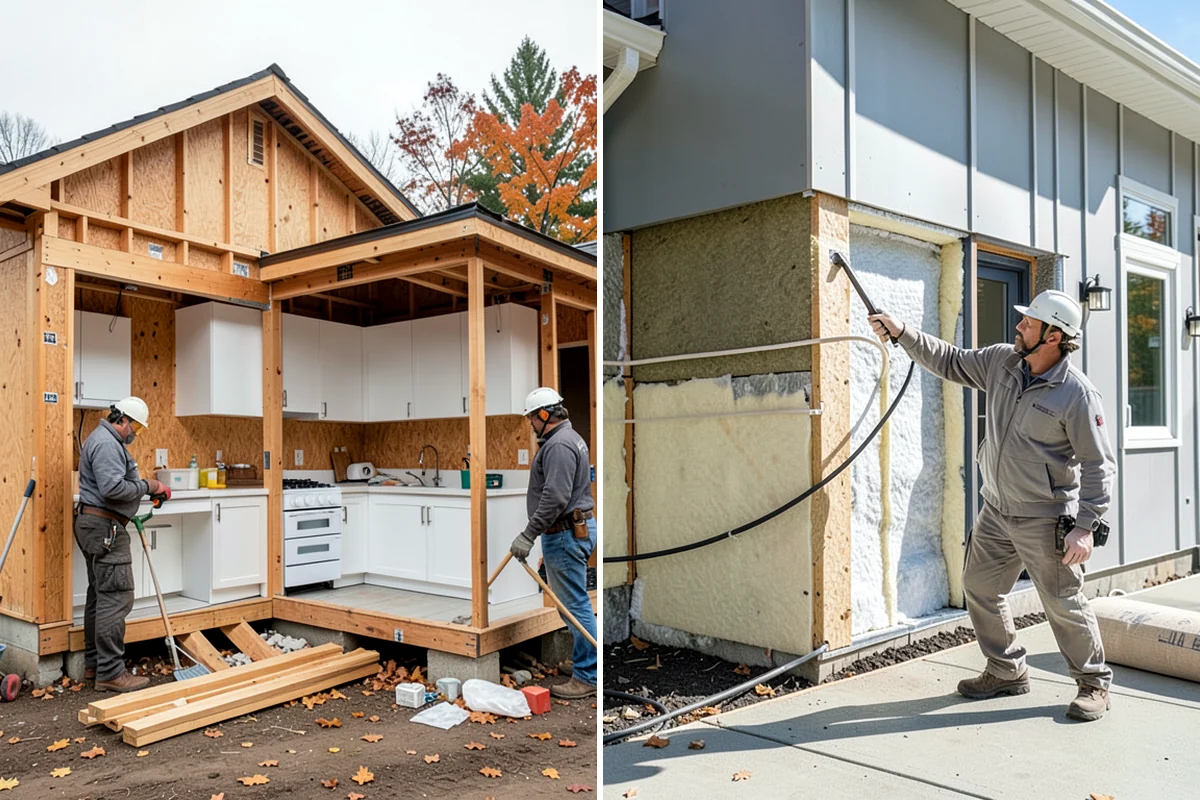 Toe Kick Installation in Normandy Park, King County, WA - Measure the base cabinet recess