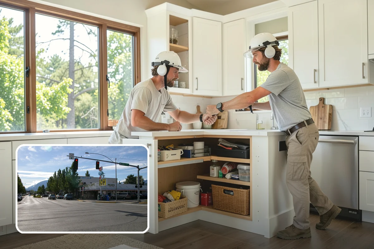 Toe Kick Installation in North Bend, King County, WA - Clean, finished appearance at the cabinet base