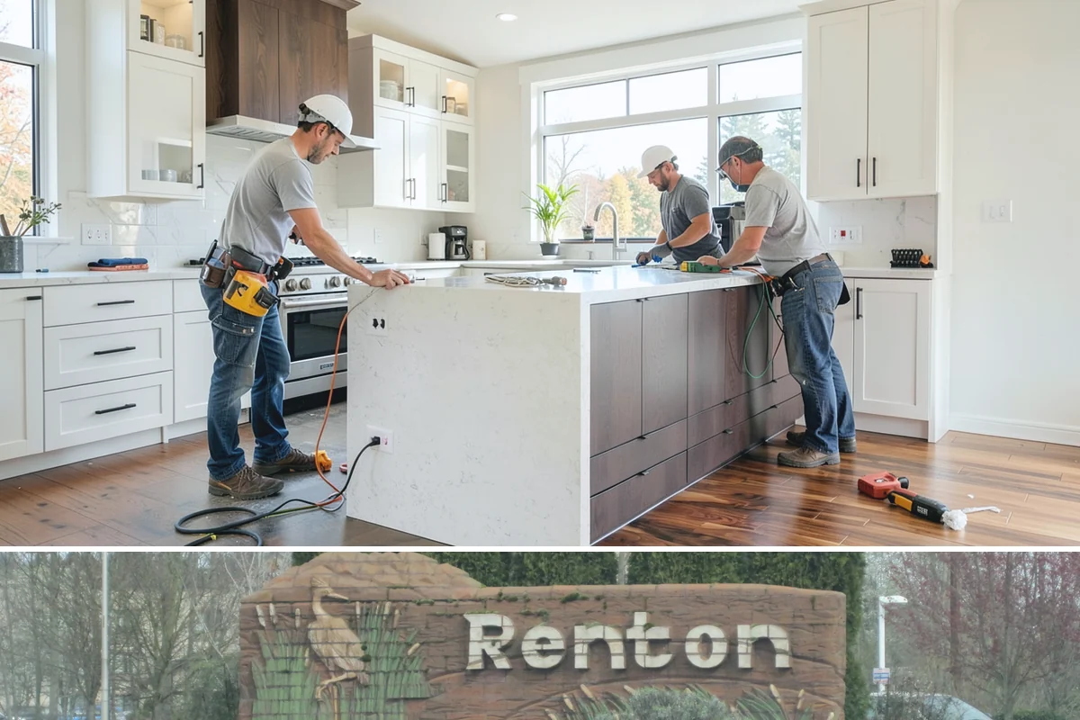 Toe Kick Installation in Renton, King County, WA - Toe-kick work happens near the end of a cabinet install and carries no seasonal restrictions.