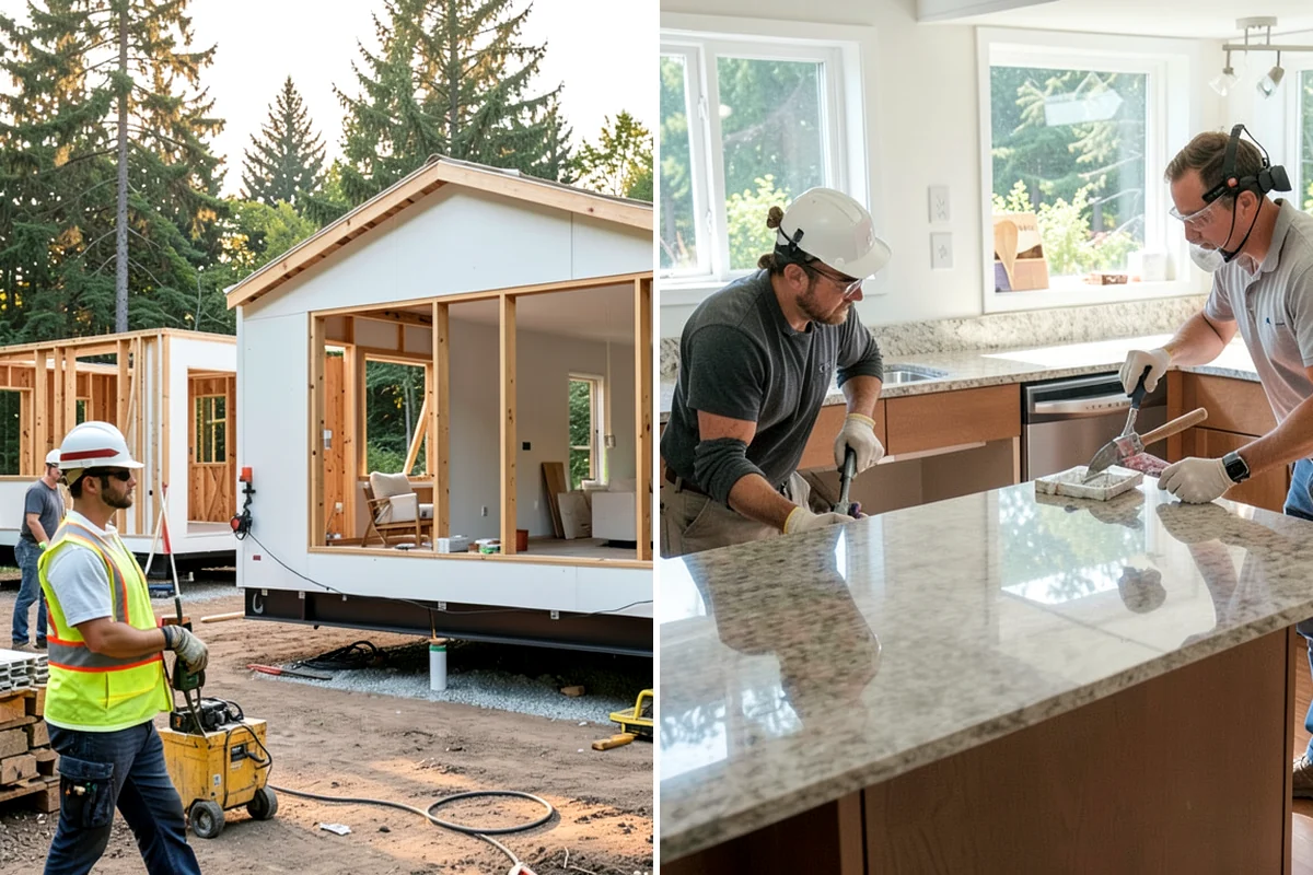 Toe Kick Installation in SeaTac, King County, WA - Measure the base cabinet recess