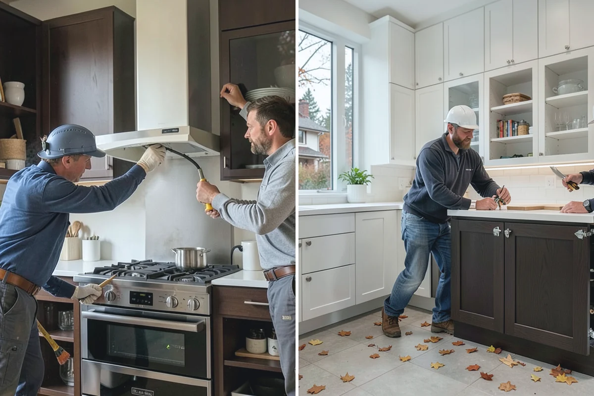 Toe Kick Installation in Skykomish, King County, WA - Measure the base cabinet recess