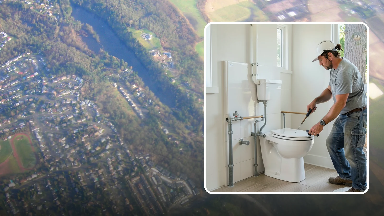 Toilet Installation in Algona, King County, WA - A toilet installation sets a new, efficient fixture with a secure, leak-free seal.