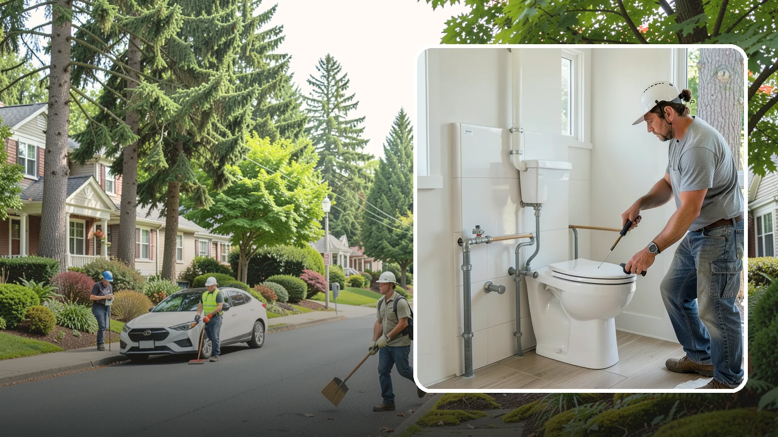 Toilet Installation in Beaux Arts Village, King County, WA - A toilet installation sets a new, efficient fixture with a secure, leak-free seal.