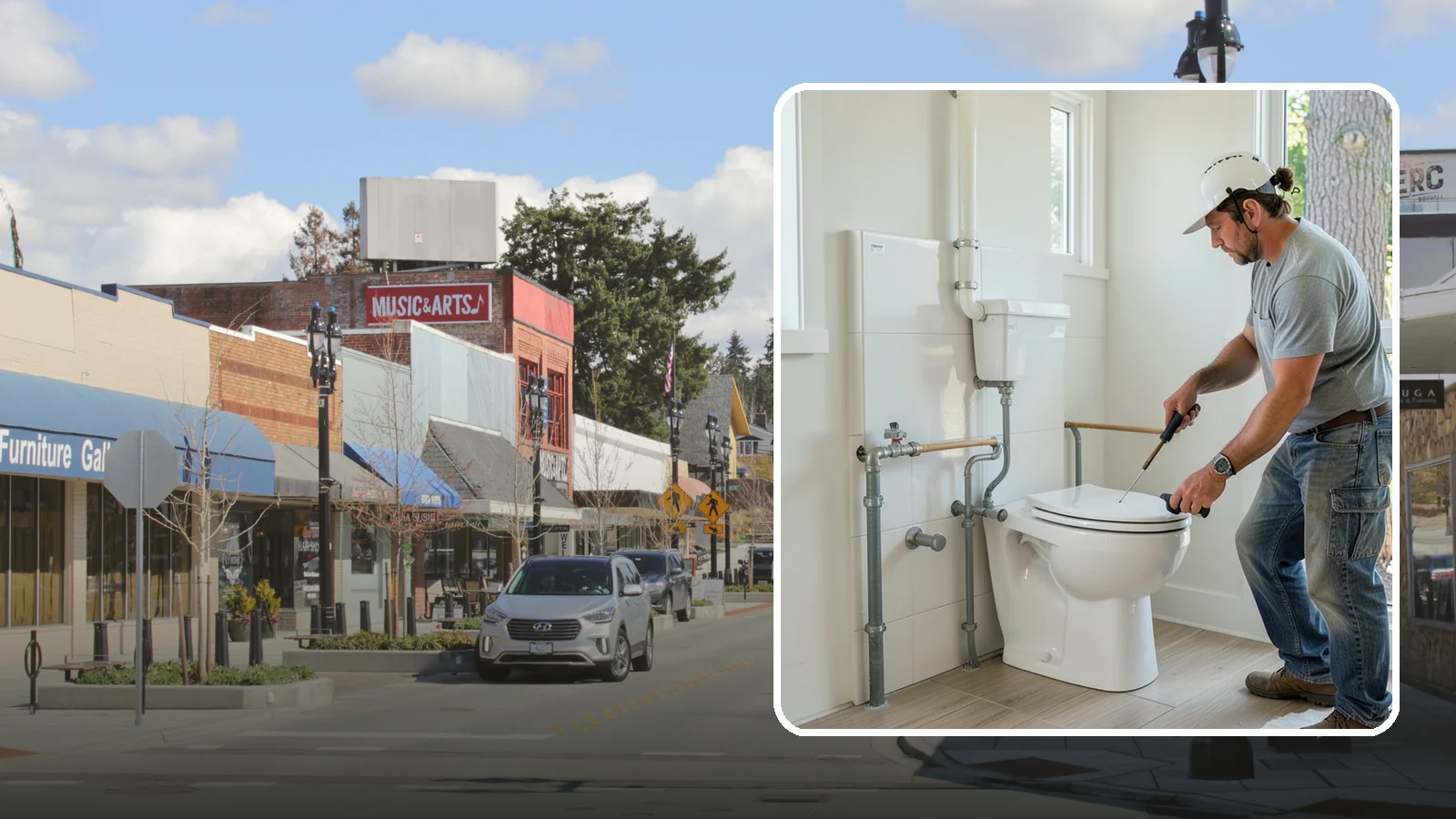 Toilet Installation in Bothell, King County, WA - A toilet installation sets a new, efficient fixture with a secure, leak-free seal.