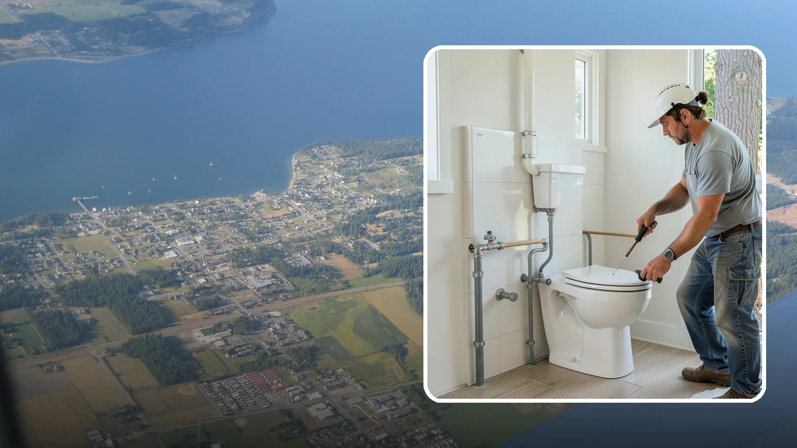 Toilet Installation in Coupeville, Island County, WA - A toilet installation sets a new, efficient fixture with a secure, leak-free seal.